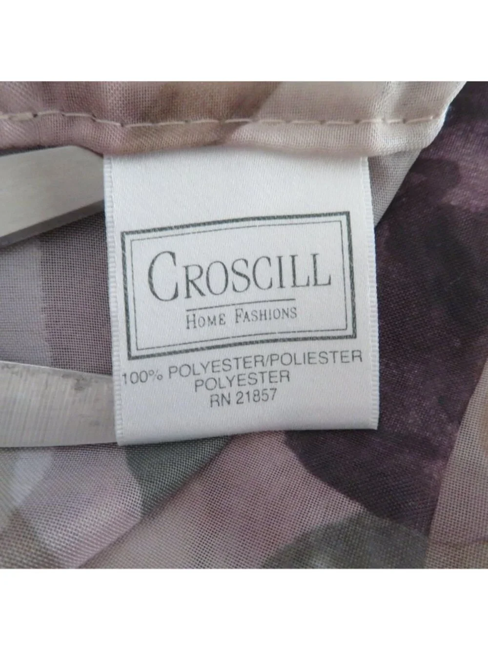 Vintage Floral Curtain Panels: Croscill Chambord Cassis Amethyst, 60
